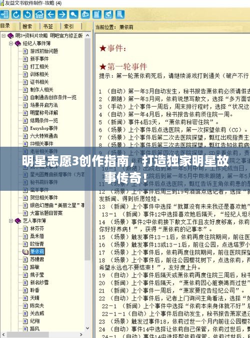 明星志愿3創(chuàng)作指南，打造獨家明星故事傳奇！