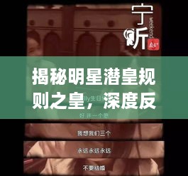 揭秘明星潛皇規(guī)則之皇，深度反思與探索真相