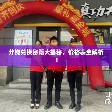 分錢兌換秘籍大揭秘，價格表全解析！