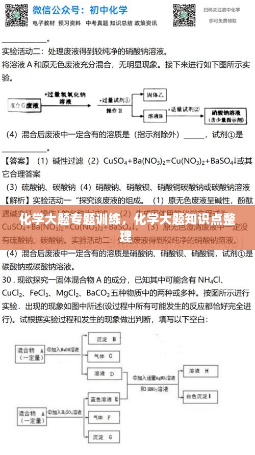 化學(xué)大題專題訓(xùn)練，化學(xué)大題知識點整理 