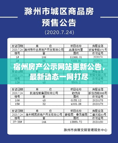 宿州房產(chǎn)公示網(wǎng)站更新公告，最新動(dòng)態(tài)一網(wǎng)打盡