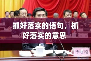 抓好落實(shí)的語句，抓好落實(shí)的意思 