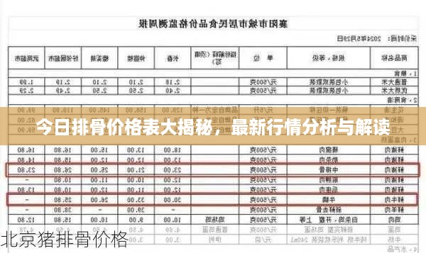 今日排骨價(jià)格表大揭秘，最新行情分析與解讀