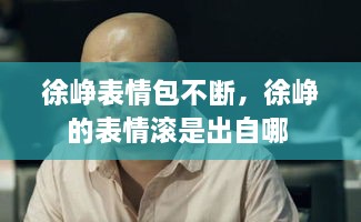 徐崢表情包不斷，徐崢的表情滾是出自哪 
