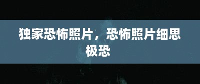 獨(dú)家恐怖照片，恐怖照片細(xì)思極恐 