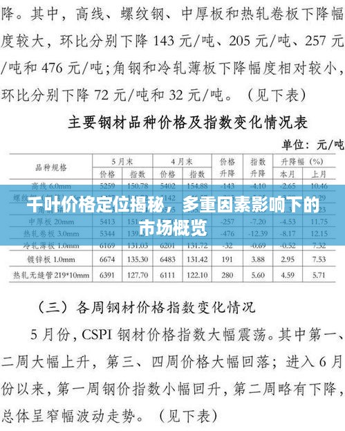千葉價格定位揭秘，多重因素影響下的市場概覽