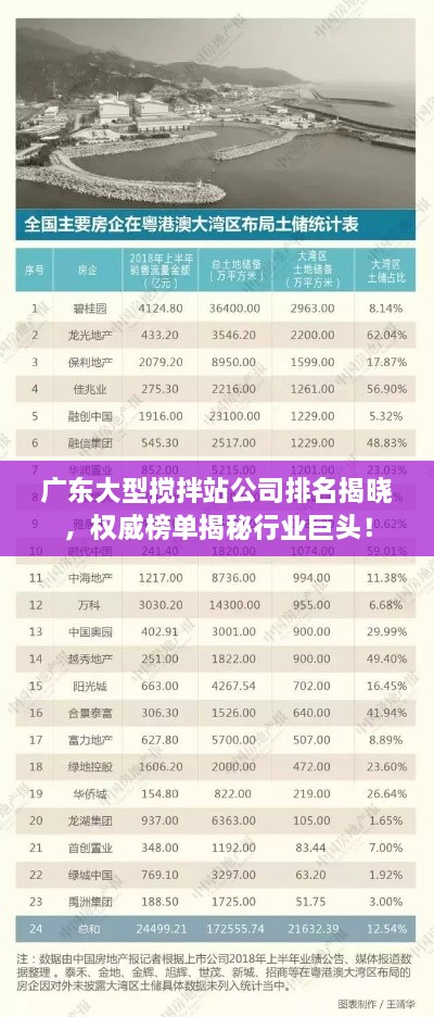 廣東大型攪拌站公司排名揭曉，權(quán)威榜單揭秘行業(yè)巨頭！
