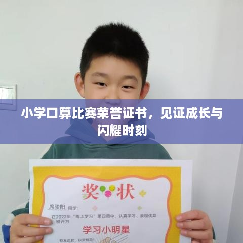 小學(xué)口算比賽榮譽(yù)證書，見證成長與閃耀時刻