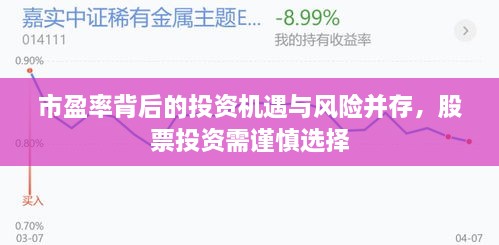 市盈率背后的投資機遇與風險并存，股票投資需謹慎選擇
