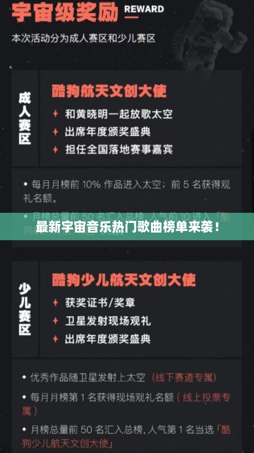 最新宇宙音樂熱門歌曲榜單來襲！