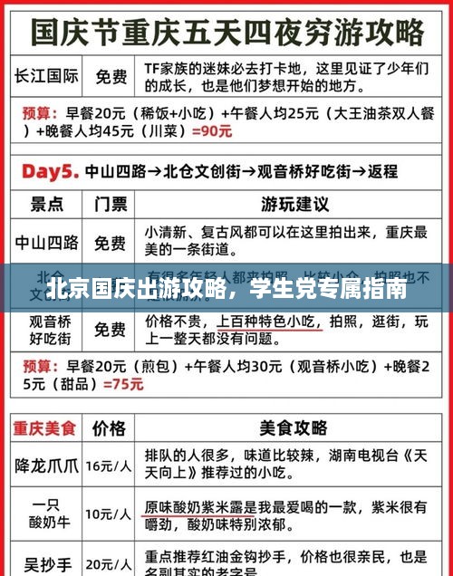北京國(guó)慶出游攻略，學(xué)生黨專屬指南