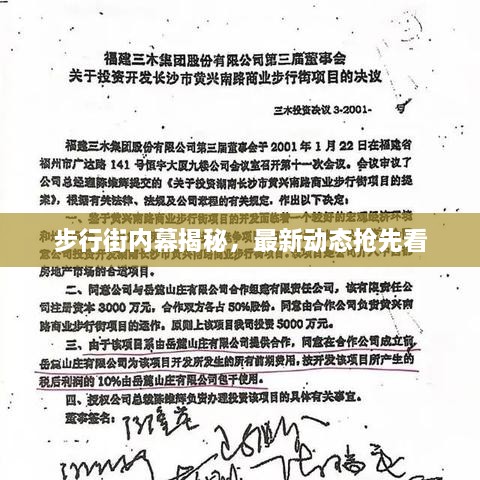 步行街內(nèi)幕揭秘，最新動(dòng)態(tài)搶先看