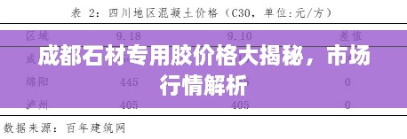 成都石材專用膠價格大揭秘，市場行情解析